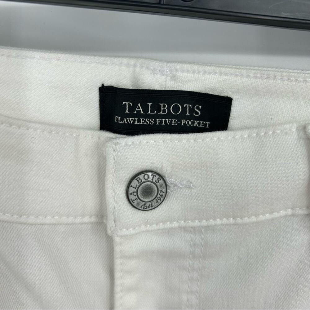 Talbots‎ Flawless Five Pocket White Denim Heritage Jeans Size 12 Casual Summer - Picture 3 of 7